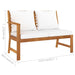4 Piece Garden Lounge Set with Cushion Cream Solid Acacia