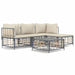 4 Piece Garden Lounge Set with Cushions Anthracite Poly