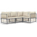 4 Piece Garden Lounge Set with Cushions Anthracite Poly