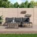 4 Piece Garden Lounge Set with Cushions Anthracite Poly