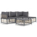4 Piece Garden Lounge Set with Cushions Anthracite Poly