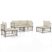 4 Piece Garden Lounge Set with Cushions Anthracite Poly