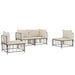 4 Piece Garden Lounge Set with Cushions Anthracite Poly