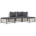 4 Piece Garden Lounge Set With Cushions Anthracite Poly