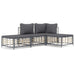 4 Piece Garden Lounge Set With Cushions Anthracite Poly
