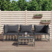 4 Piece Garden Lounge Set with Cushions Anthracite Poly