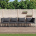 4 Piece Garden Lounge Set with Cushions Anthracite Poly