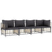 4 Piece Garden Lounge Set with Cushions Anthracite Poly