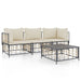 4 Piece Garden Lounge Set with Cushions Anthracite Poly