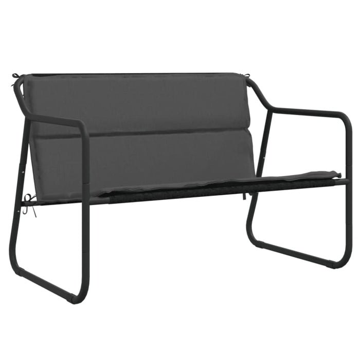 4 Piece Garden Lounge Set with Cushions Anthracite Steel