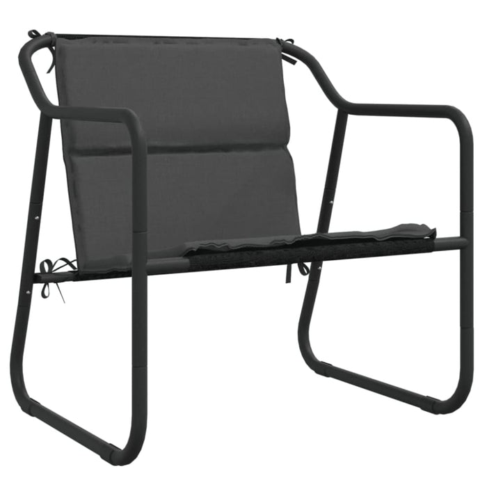 4 Piece Garden Lounge Set with Cushions Anthracite Steel