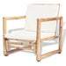 4 Piece Garden Lounge Set with Cushions Bamboo Atopk