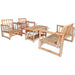 4 Piece Garden Lounge Set with Cushions Bamboo Atopk