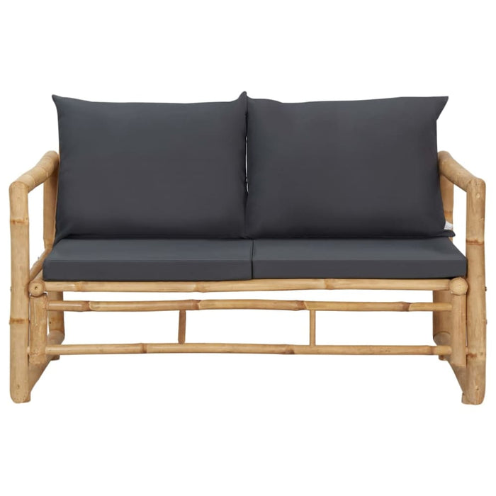4 Piece Garden Lounge Set with Cushions Bamboo Toplbo