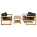 4 Piece Garden Lounge Set with Cushions Bamboo Toplbo