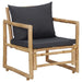 4 Piece Garden Lounge Set with Cushions Bamboo Toplbo