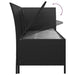 4 Piece Garden Lounge Set with Cushions Black Poly Rattan