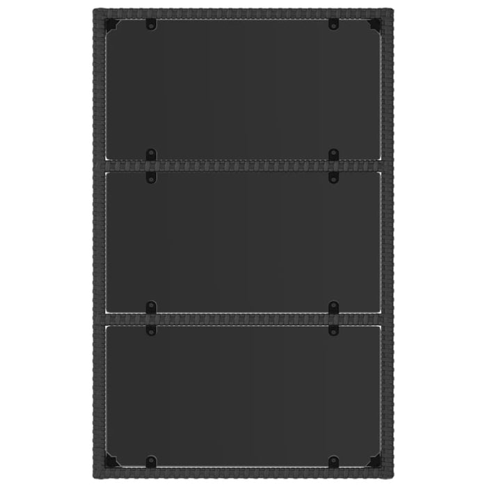 4 Piece Garden Lounge Set with Cushions Black Poly Rattan