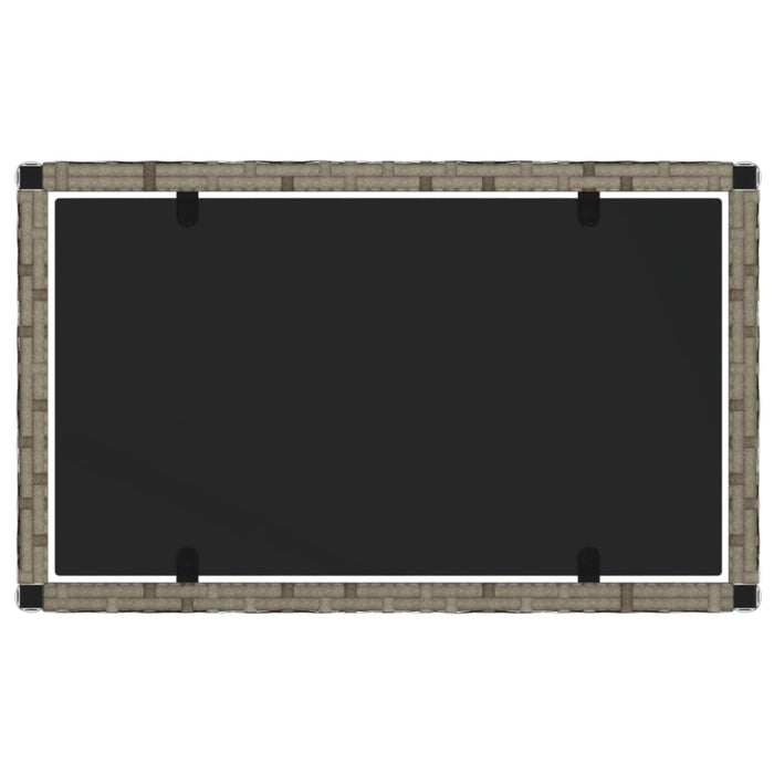 4 Piece Garden Lounge Set with Cushions Grey Poly Rattan