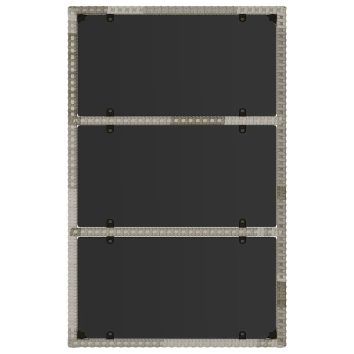 4 Piece Garden Lounge Set with Cushions Grey Poly Rattan