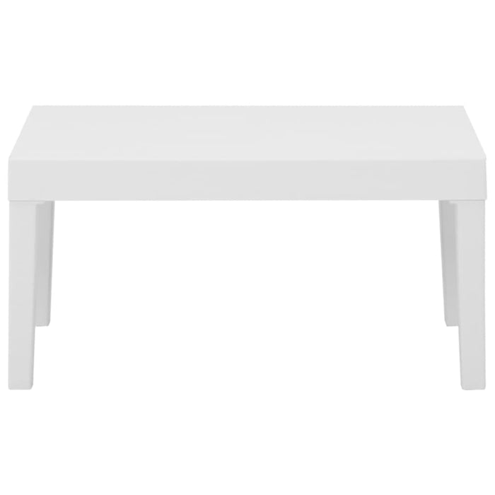 4 Piece Garden Lounge Set with Cushions Plastic White