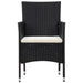 4 Piece Garden Lounge Set with Cushions Poly Rattan Black