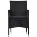 4 Piece Garden Lounge Set with Cushions Poly Rattan Black