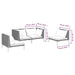 4 Piece Garden Lounge Set with Cushions Poly Rattan Dark