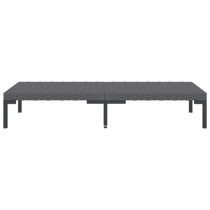 4 Piece Garden Lounge Set with Cushions Poly Rattan Dark