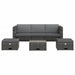 4 Piece Garden Lounge Set with Cushions Poly Rattan Grey