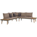 4 Piece Garden Lounge Set with Cushions Solid Acacia Wood