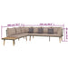 4 Piece Garden Lounge Set with Cushions Solid Acacia Wood