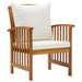4 Piece Garden Lounge Set with Cushions Solid Acacia Wood