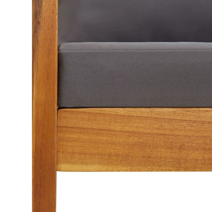 4 Piece Garden Lounge Set with Cushions Solid Acacia Wood