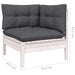 4 Piece Garden Lounge Set with Cushions Solid Pinewood