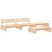4 Piece Garden Lounge Set with Cushions Solid Wood Tonloti