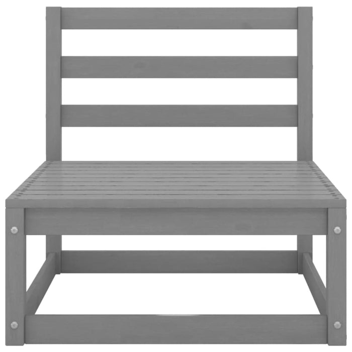 4 Piece Garden Lounge Set Grey Solid Pinewood Tbiptxl