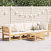 4 Piece Garden Lounge Set With Cushions Solid Wood Acacia