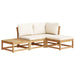 4 Piece Garden Lounge Set With Cushions Solid Wood Acacia