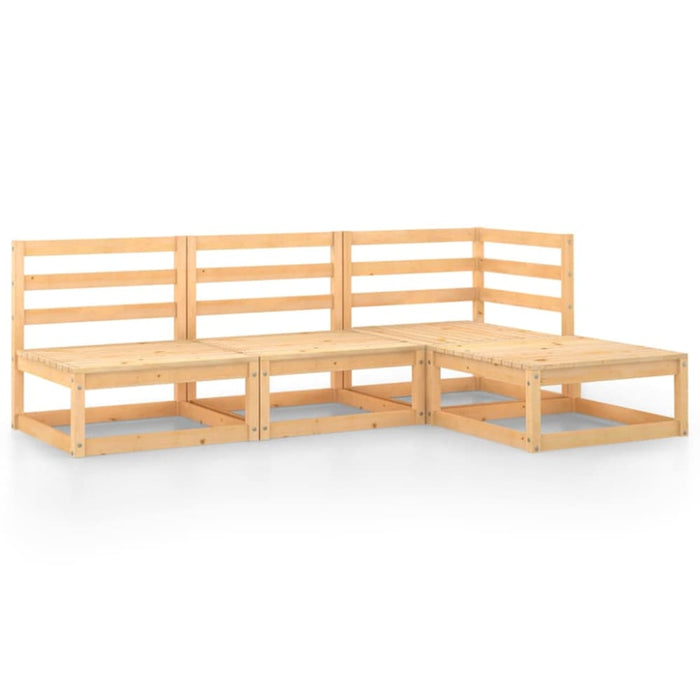 4 Piece Garden Lounge Set Solid Pinewood Tbipana