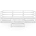 4 Piece Garden Lounge Set White Solid Pinewood Tbiptxp