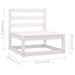 4 Piece Garden Lounge Set White Solid Pinewood Tbiptxp