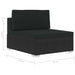 4 Piece Garden Sofa Set with Cushions Poly Rattan Black