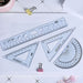 4 Piece Geometry Ruler Set