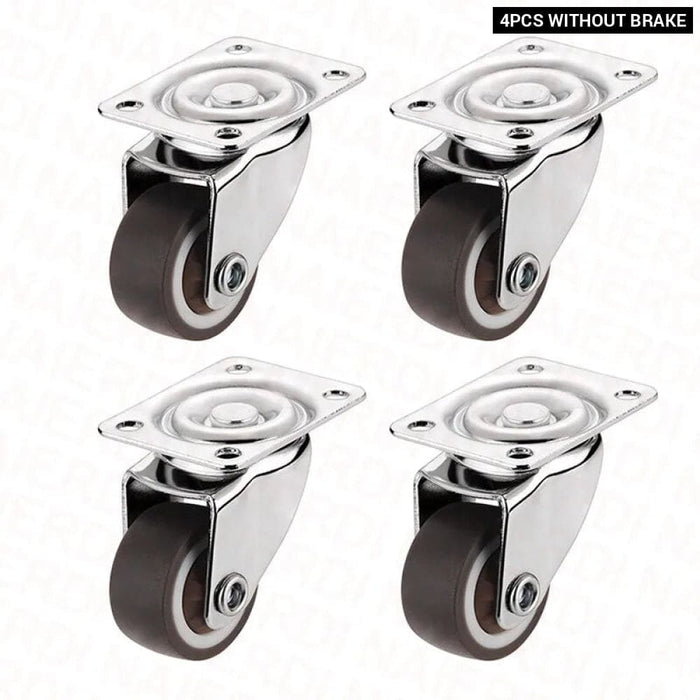 4 Piece Heavy Duty Swivel Casters With Brake For Furniture