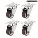 4 Piece Heavy Duty Swivel Casters With Brake For Furniture