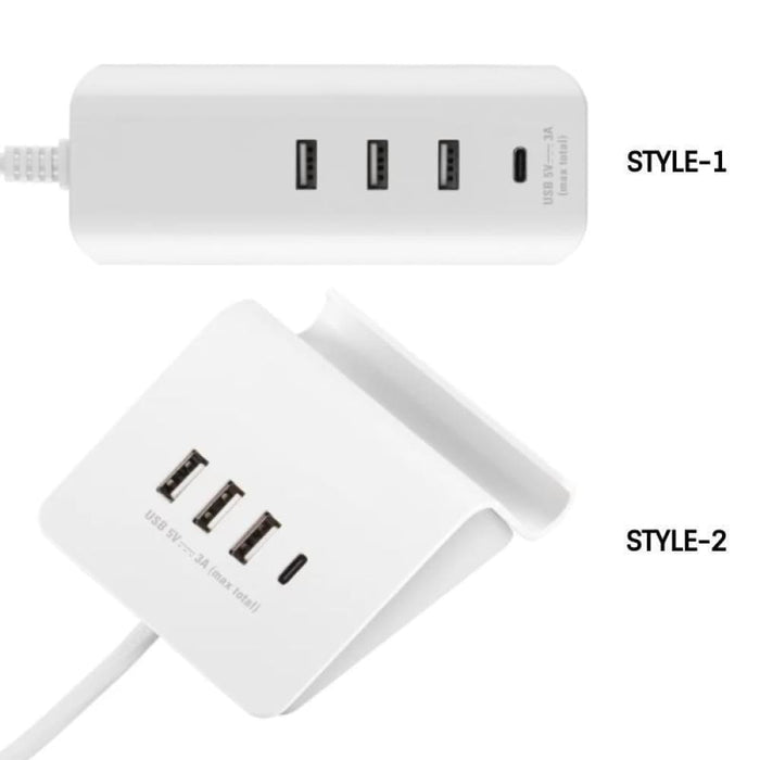 4 Port Compact Usb Charger | Available In 2 Styles