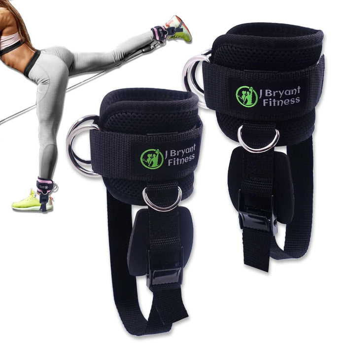 4 D-rings Adjustable Ankle Straps for Cable Machines