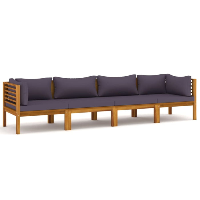 4-seater Garden Sofa with Cushion Solid Acacia Wood Tbnlkbo