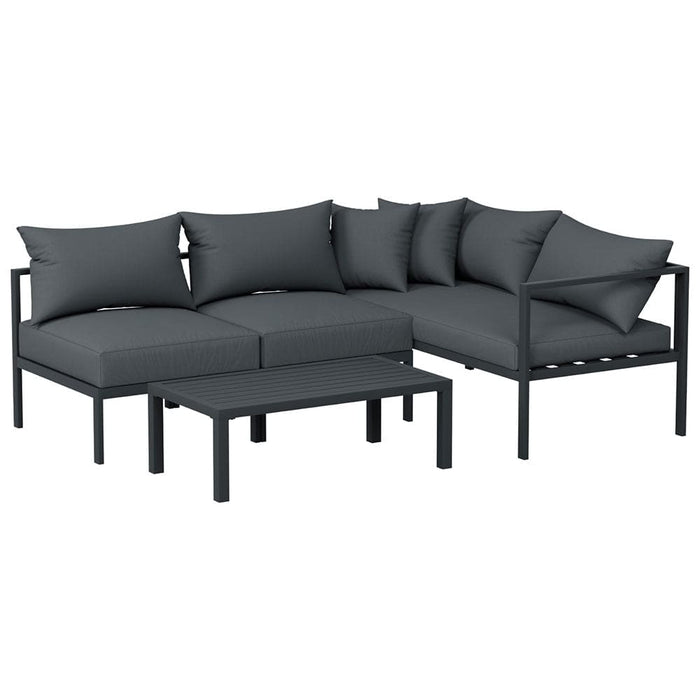 4 Seater Outdoor Sofa Set Aluminium Patio Furniture Setting